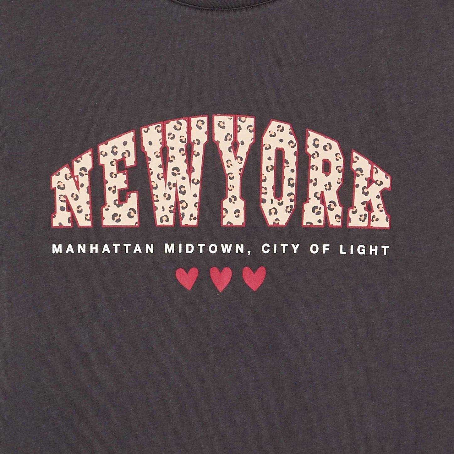 T-shirt à manches longues avec imprimé NOIR