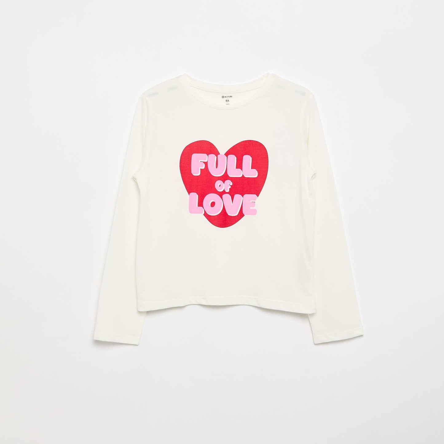 T-shirt à manches longues avec imprimé BLANC