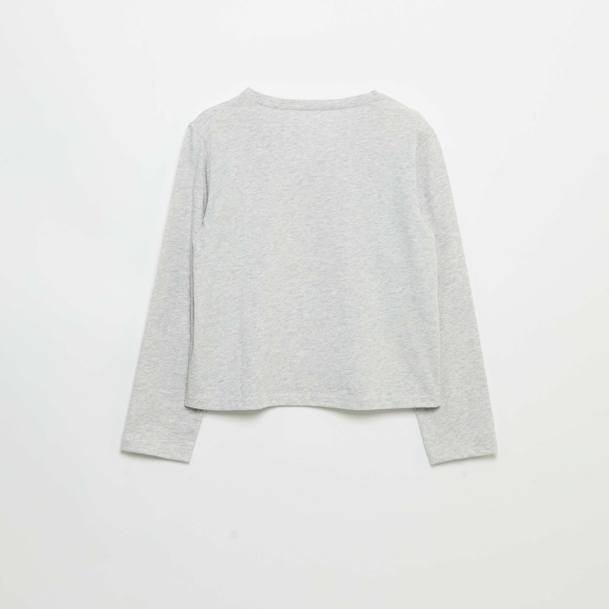 T-shirt à manches longues avec imprimé GRIS
