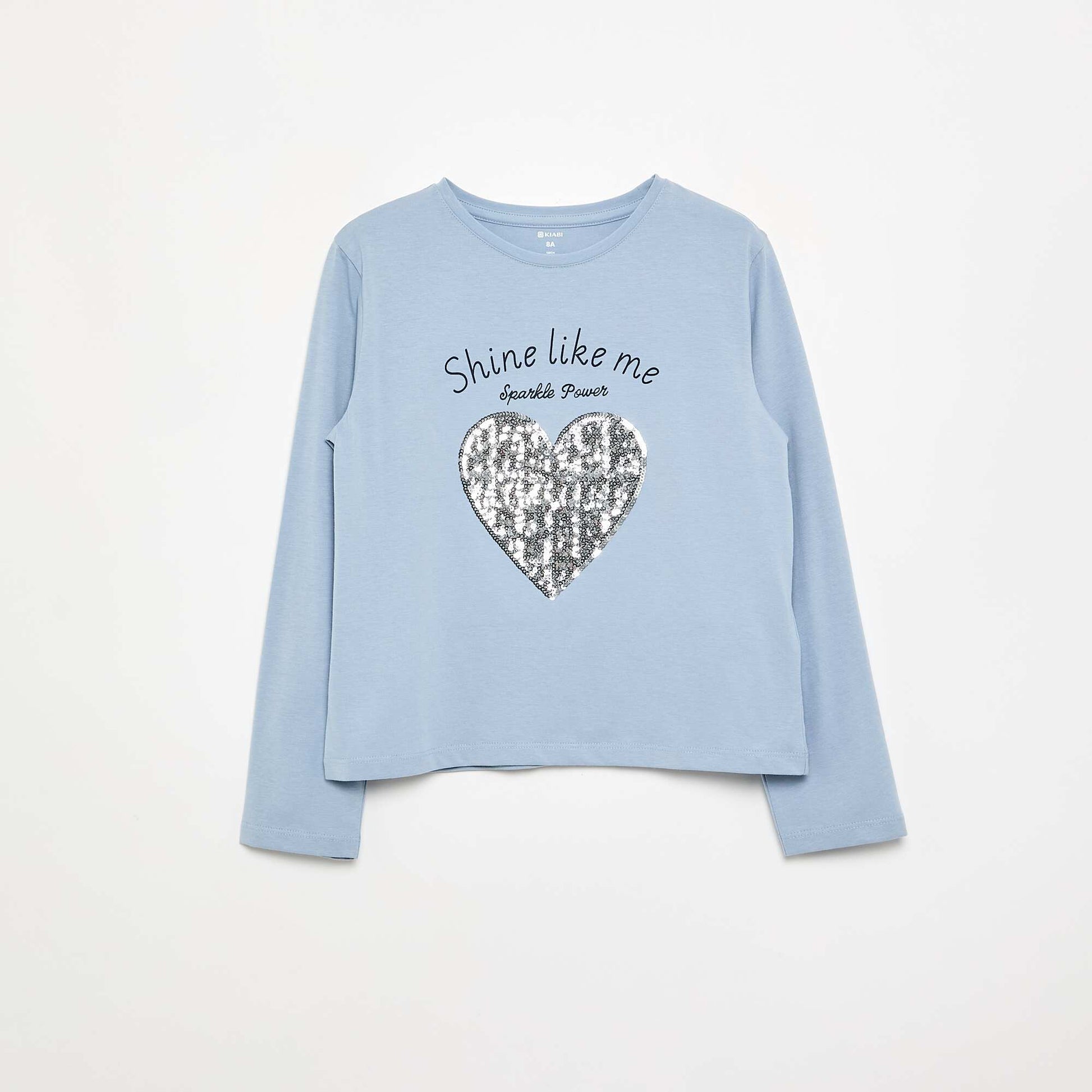 T-shirt à manches longues avec animation BLEU