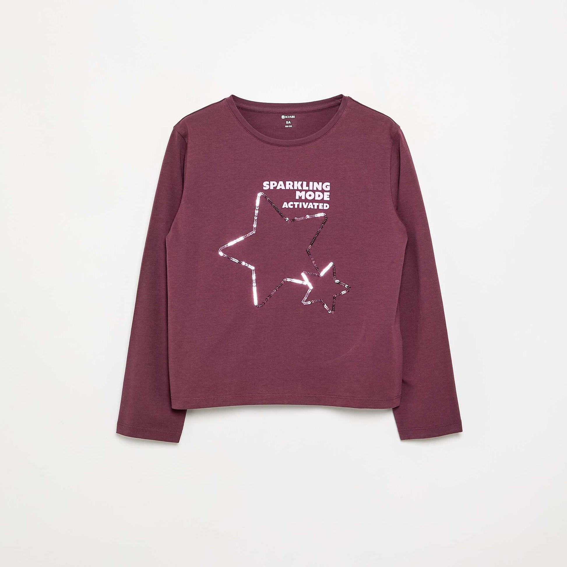 T-shirt à manches longues avec animation VIOLET