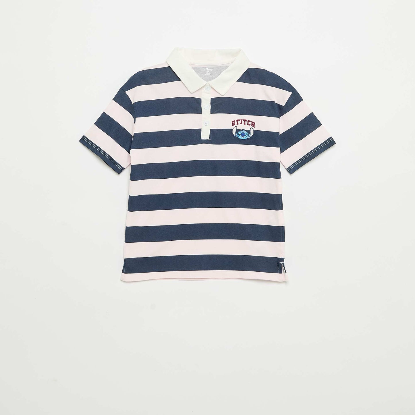 Polo 'Disney 'Stitch' rayé à manches courtes ROSE