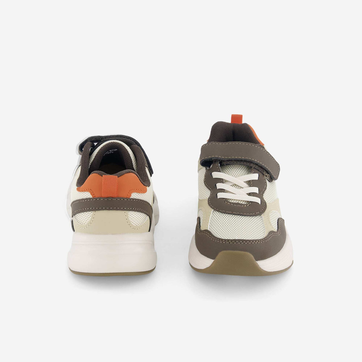 Baskets de running en textile MARRON