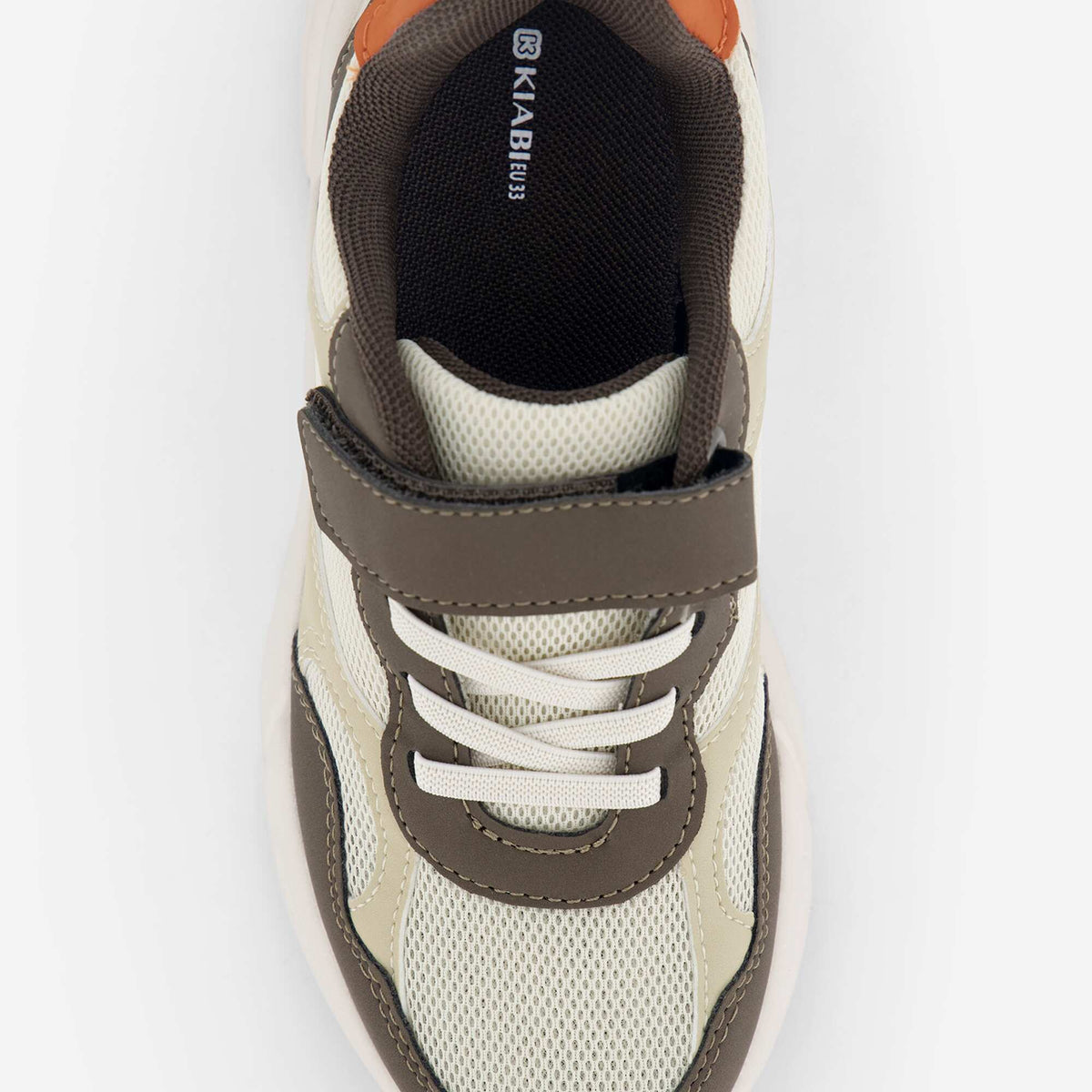 Baskets de running en textile MARRON