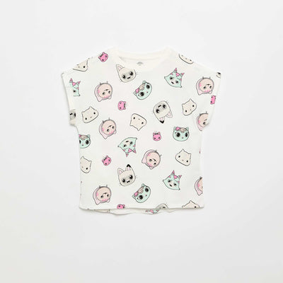 T-shirt à manches courtes 'Gabby et la maison magique' BLANC