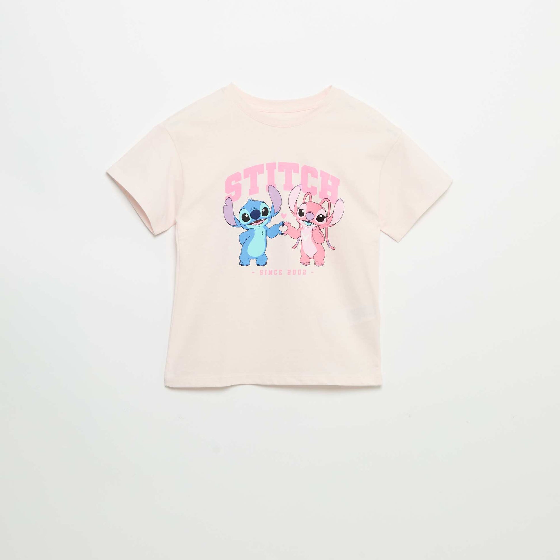 T-shirt 'Disney' 'Stitch' à manches courtes ROSE