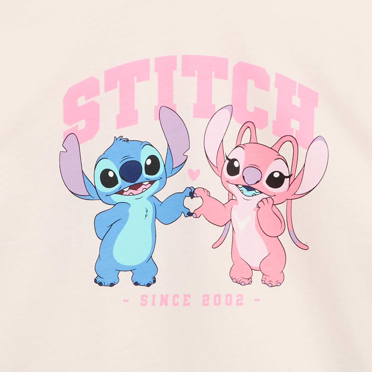 T-shirt 'Disney' 'Stitch' à manches courtes ROSE
