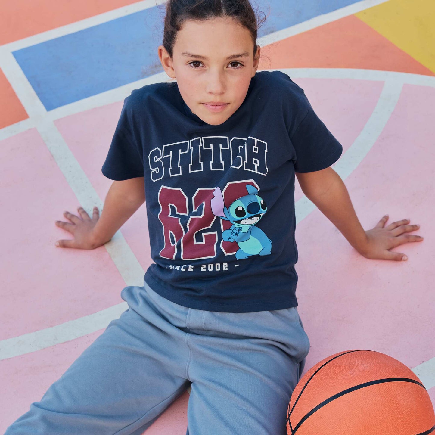 T-shirt 'Disney' 'Stitch' à manches courtes BLEU