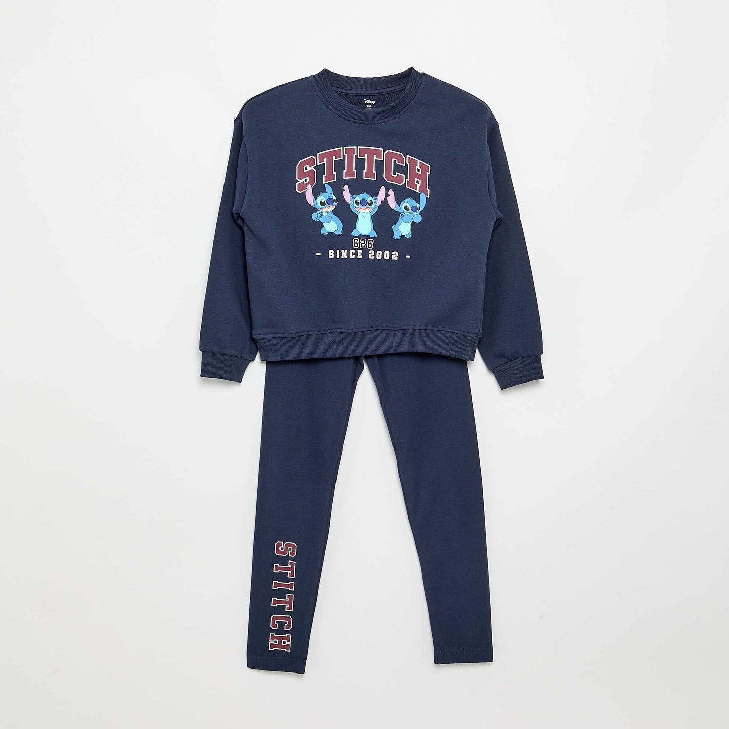 Ensemble de jogging 'Disney' en molleton non gratté (french terry) - 2 pièces : sweat + pantalon BLEU