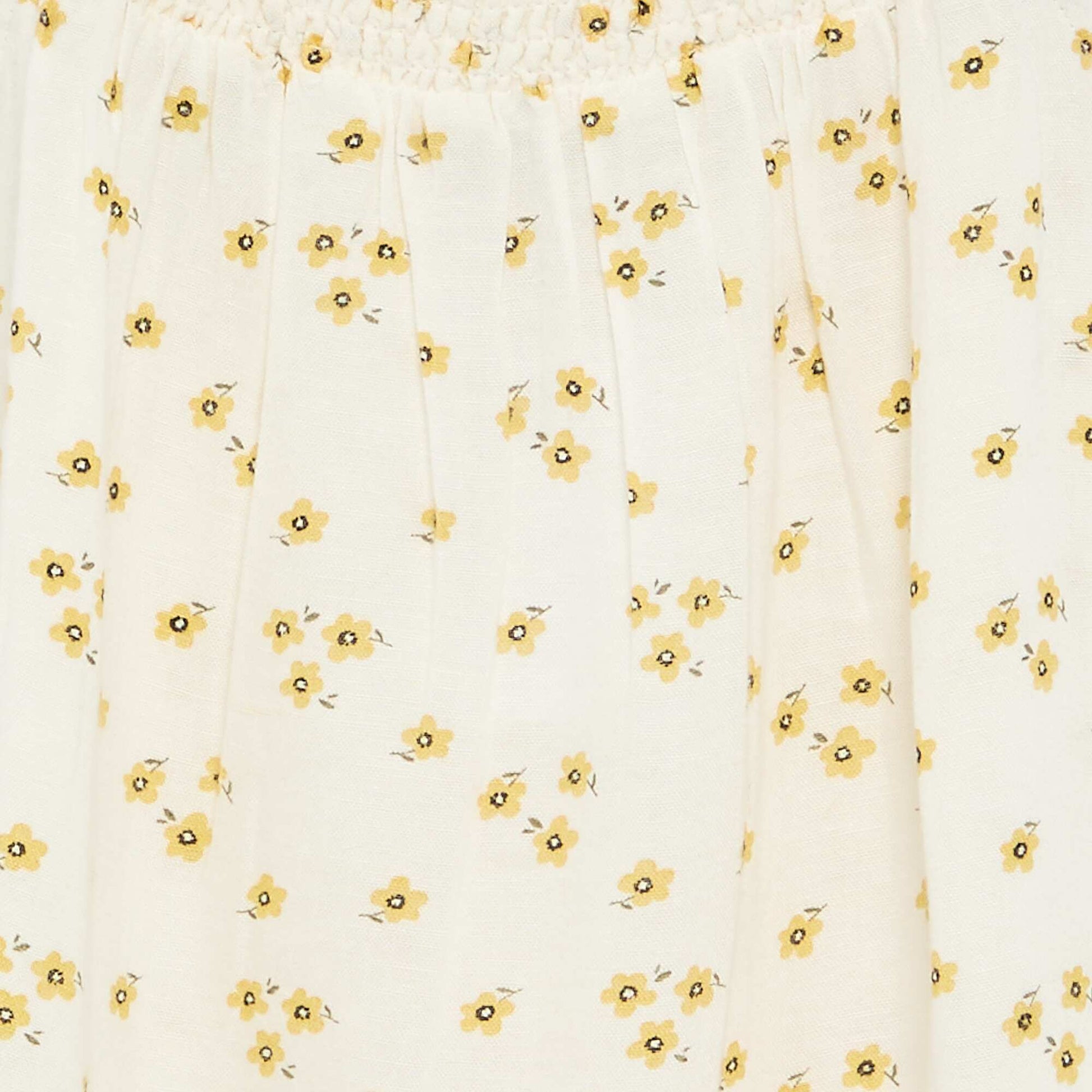 Robe motif all-over avec fines bretelles BEIGE