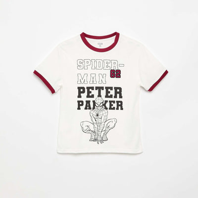T-shirt 'Marvel' 'Spider-man' à manches longues BLANC