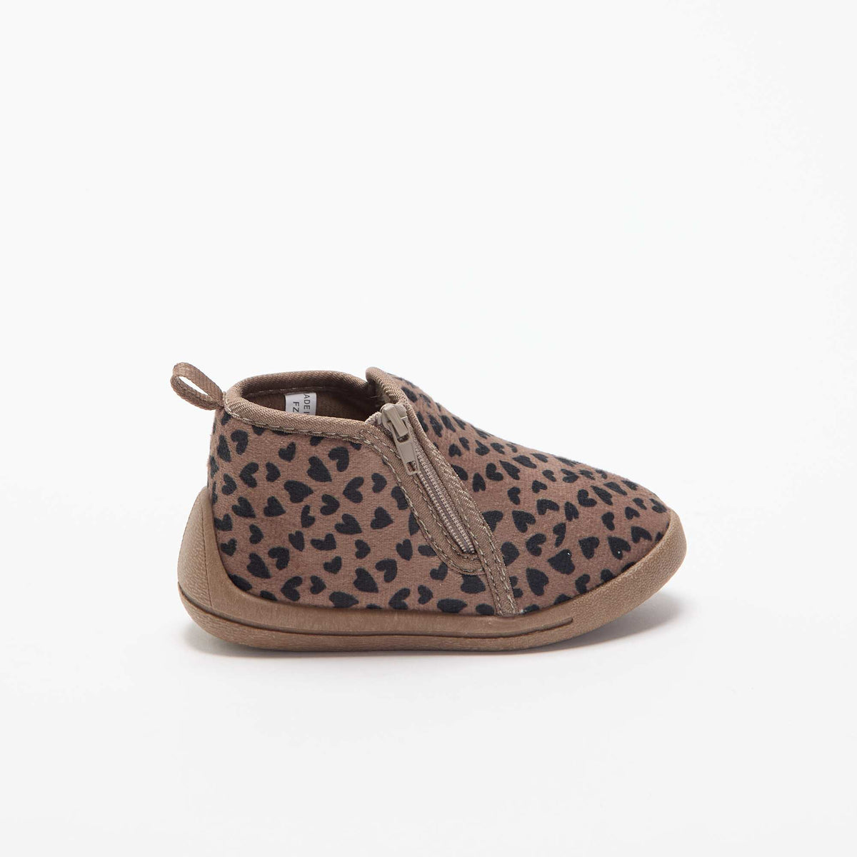 Chaussons bottillons imprimé MARRON