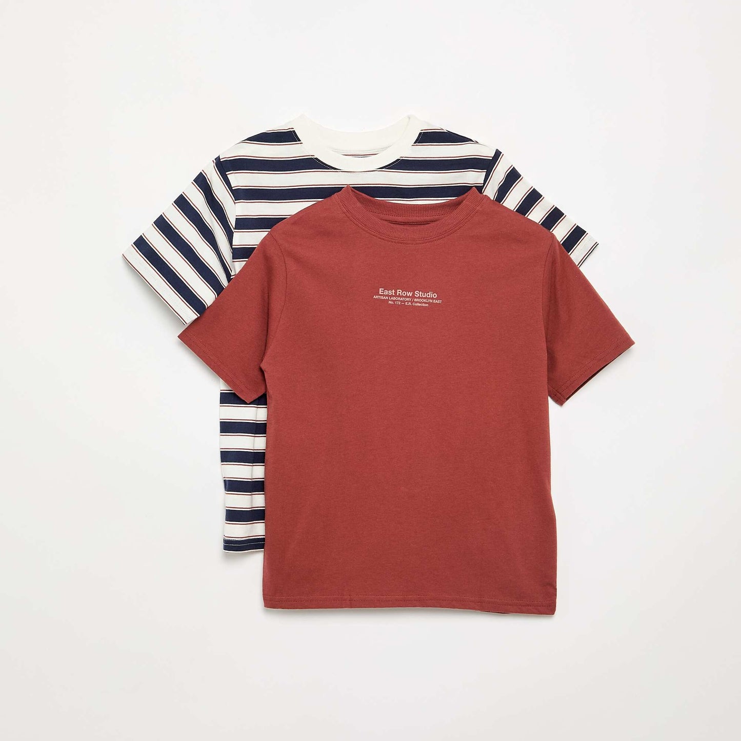 Lot de 2 T-shirts manches courtes imprimés BLEU