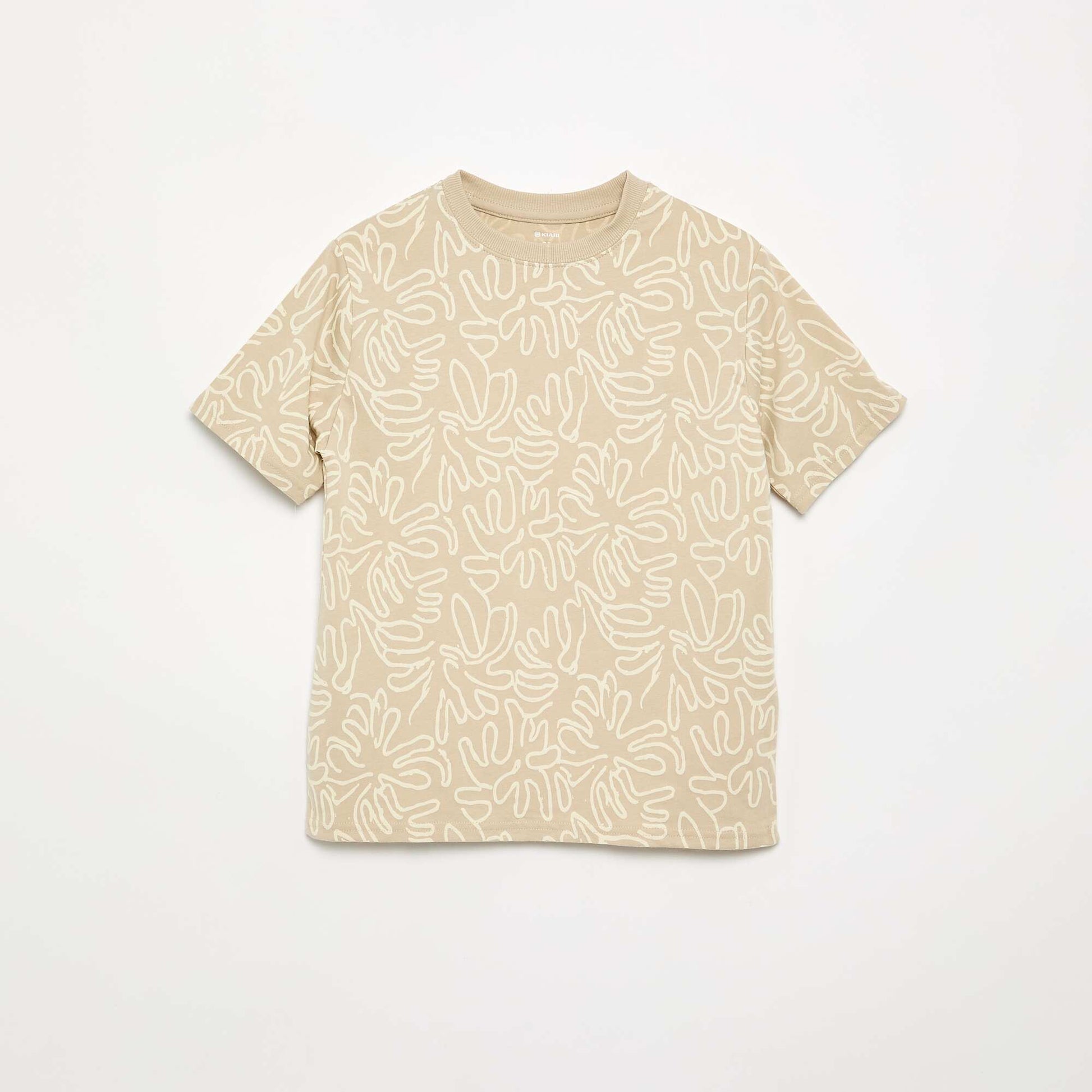 Lot de 2 T-shirts manches courtes imprimés JAUNE