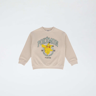 Sweat imprimé 'Pokémon' 'Pikachu' BEIGE