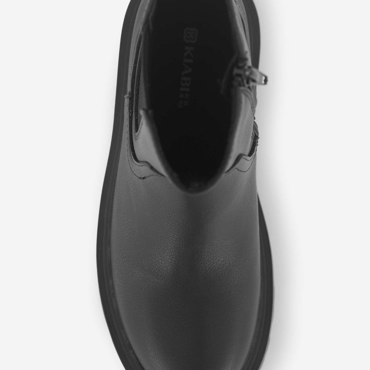 Boots en simili avec semelle crantée NOIR