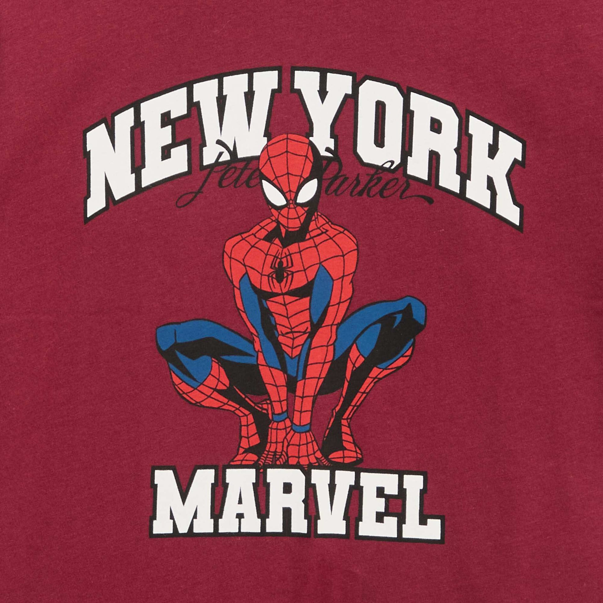 T-shirt 'Spider-Man' 'Marvel' manches courtes ROUGE
