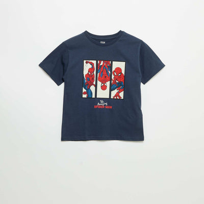 T-shirt 'Spider-Man' 'Marvel' manches courtes BLEU