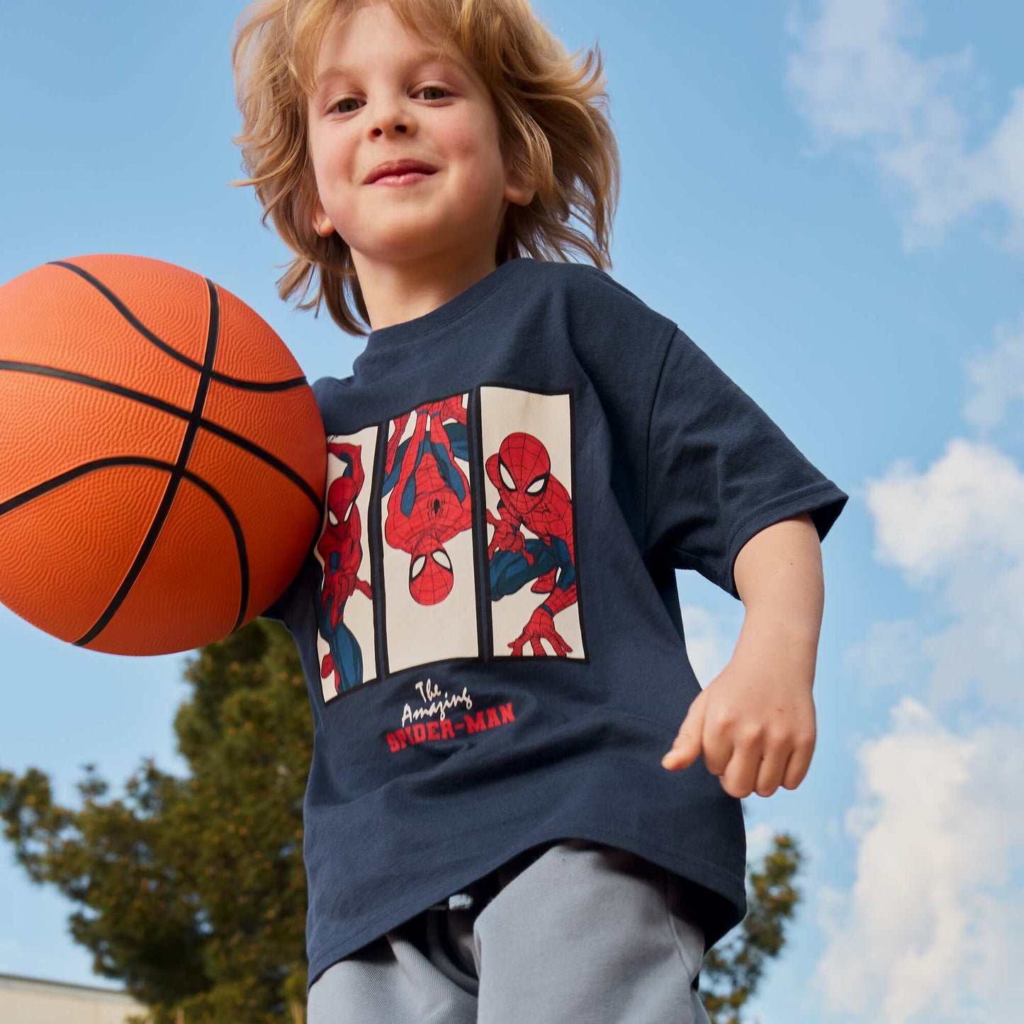 T-shirt 'Spider-Man' 'Marvel' manches courtes BLEU