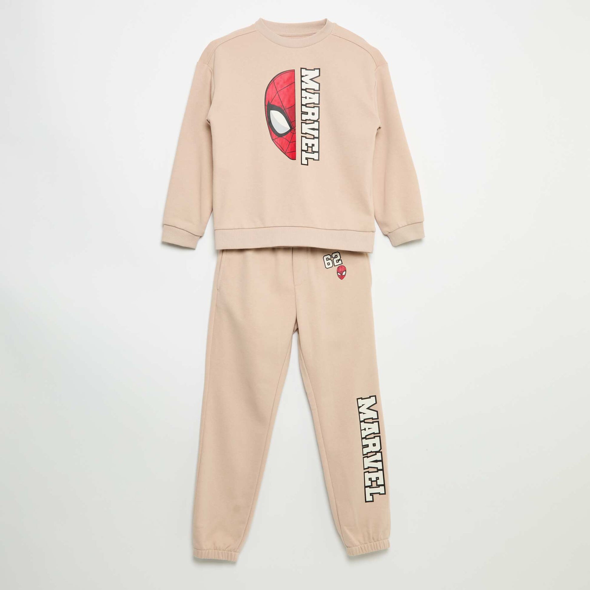 Ensemble de jogging 'Marvel' - 2 pièces + sweat + pantalon BEIGE