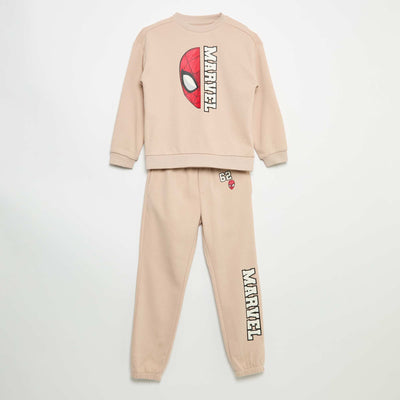Ensemble de jogging 'Marvel' - 2 pièces + sweat + pantalon BEIGE