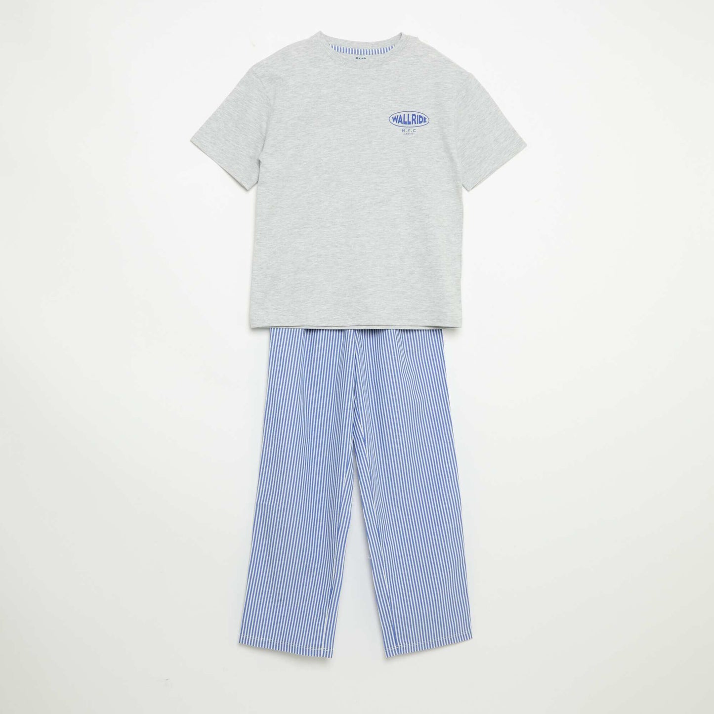 Pyjama 2 pièces - T-shirt manches courtes + pantalon BLEU