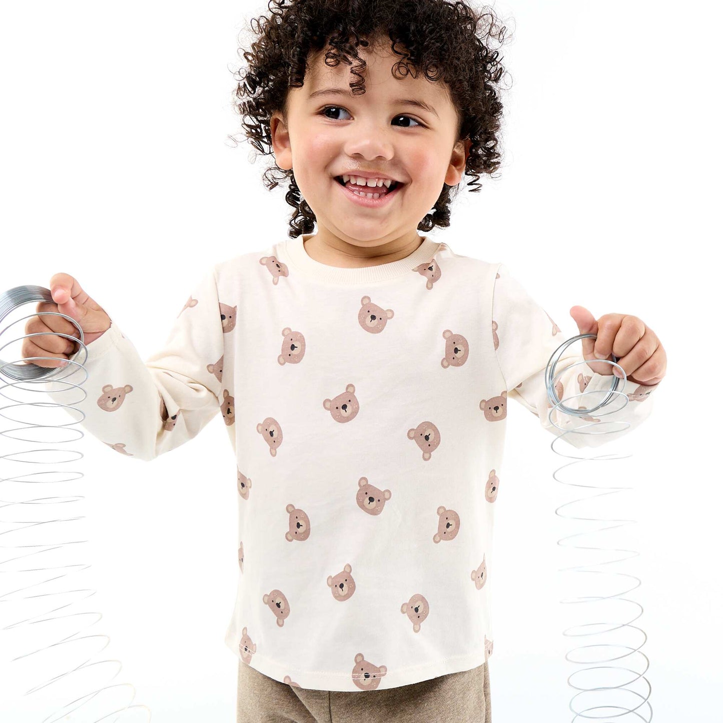 Lot de 3 tee-shirts à manches longues BEIGE