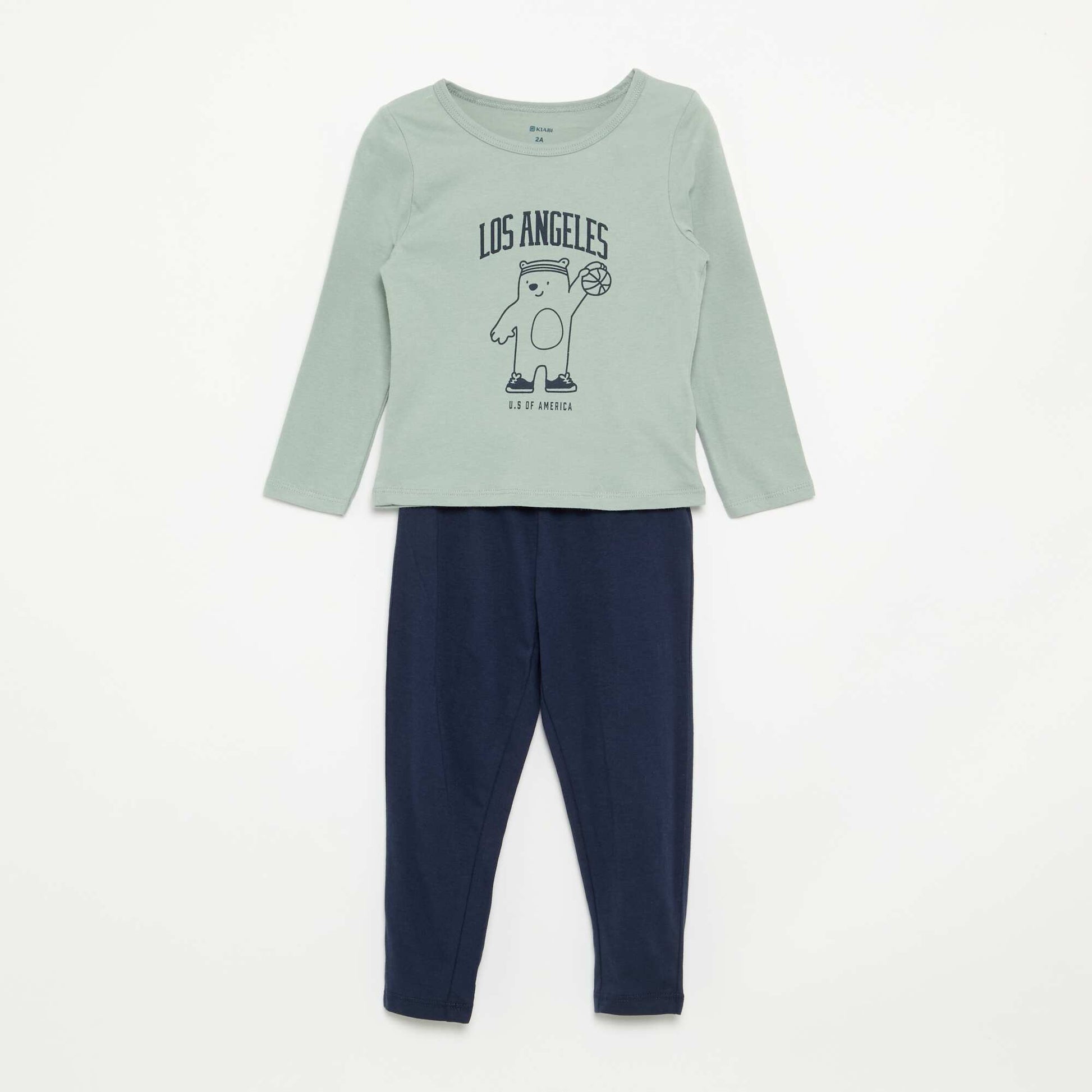 Pyjama 2 pièces en jersey BLEU