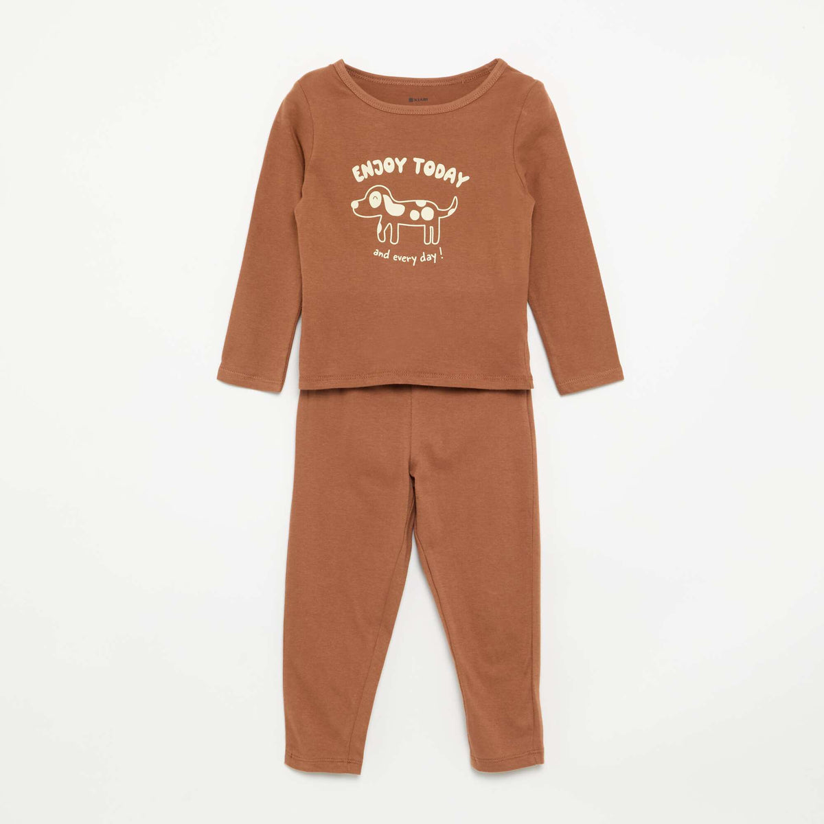 Pyjama 2 pièces en jersey MARRON