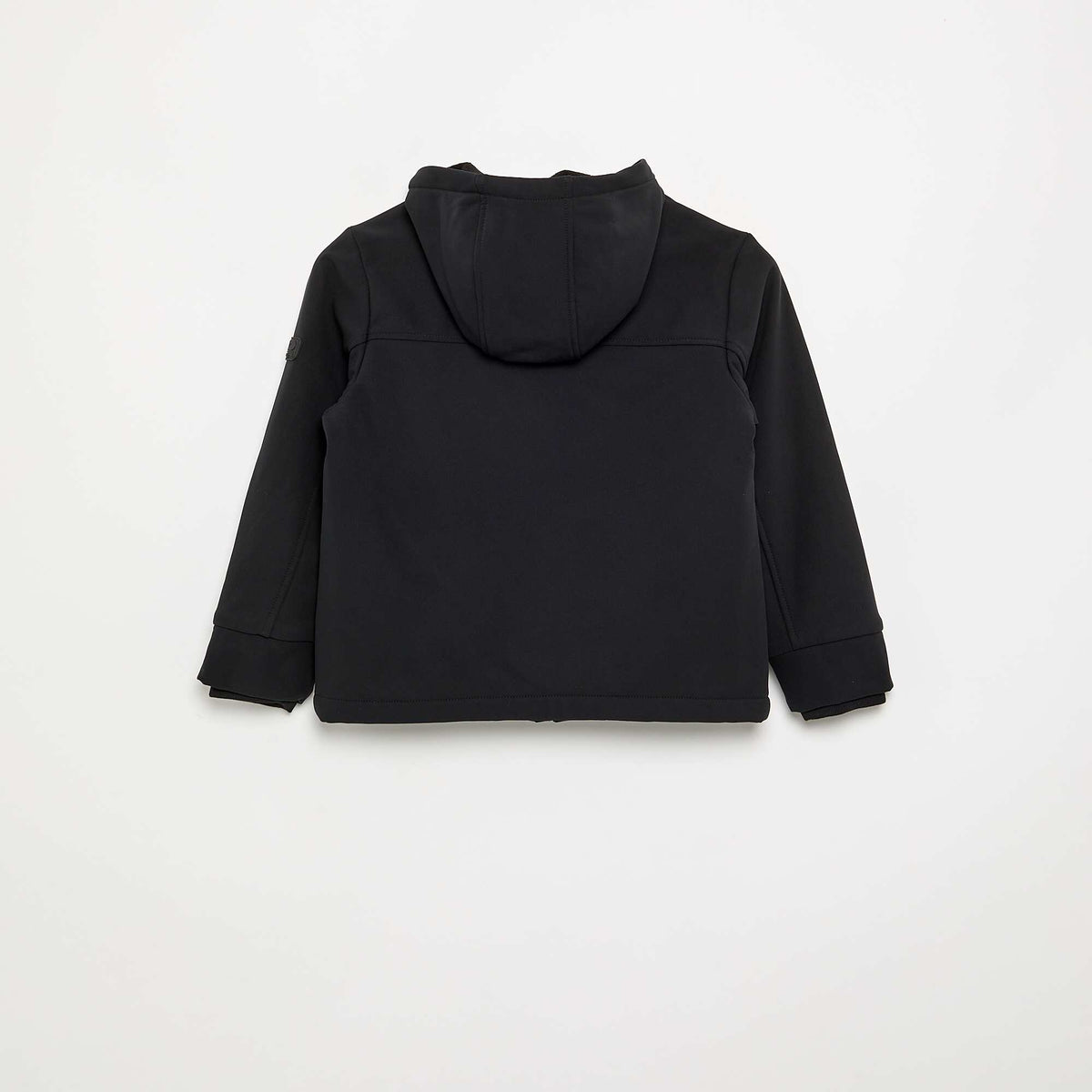 Blouson à capuche doublé en micro polaire NOIR