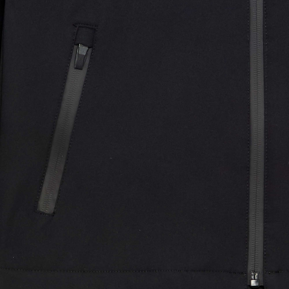 Blouson à capuche doublé en micro polaire NOIR