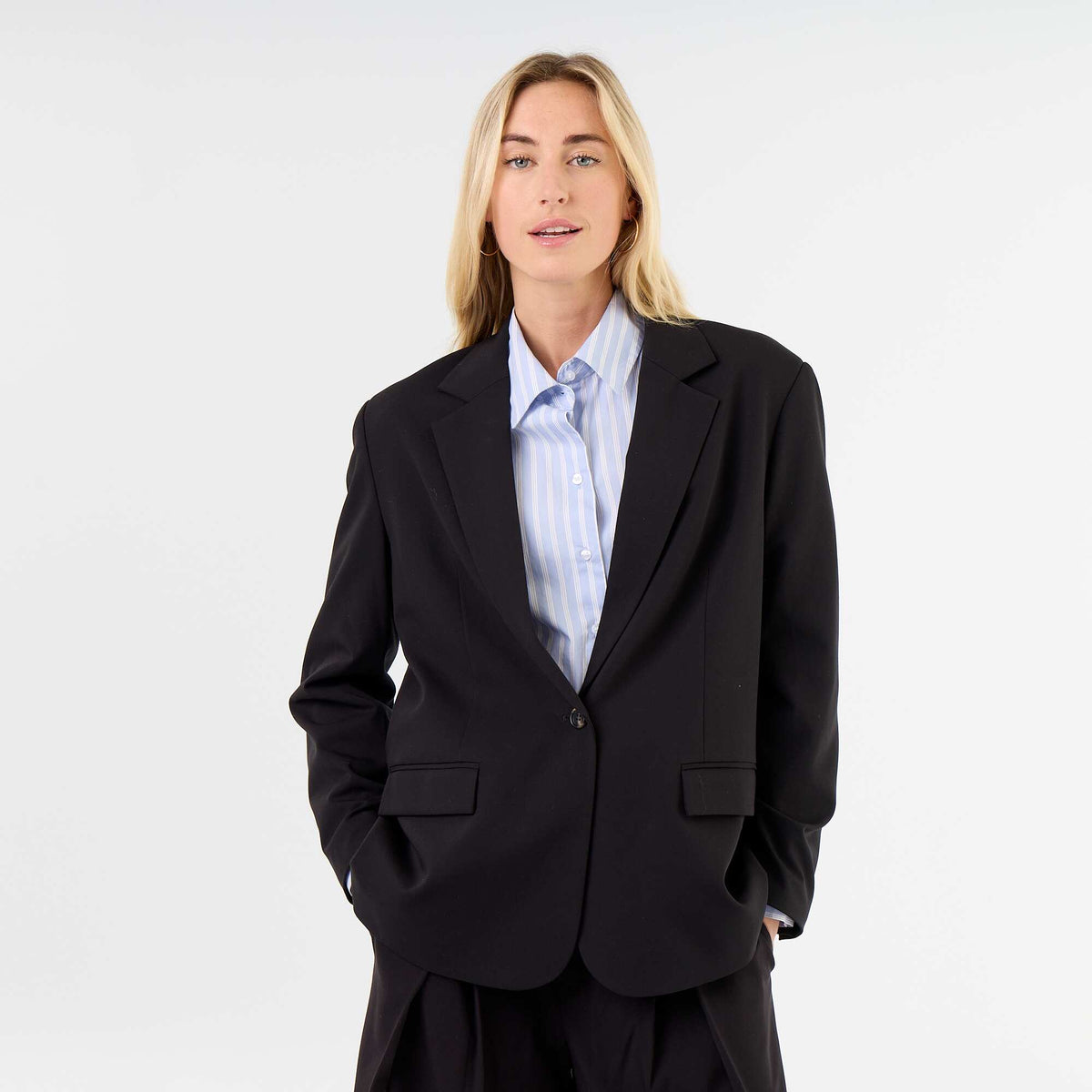 Veste de tailleur longue NOIR
