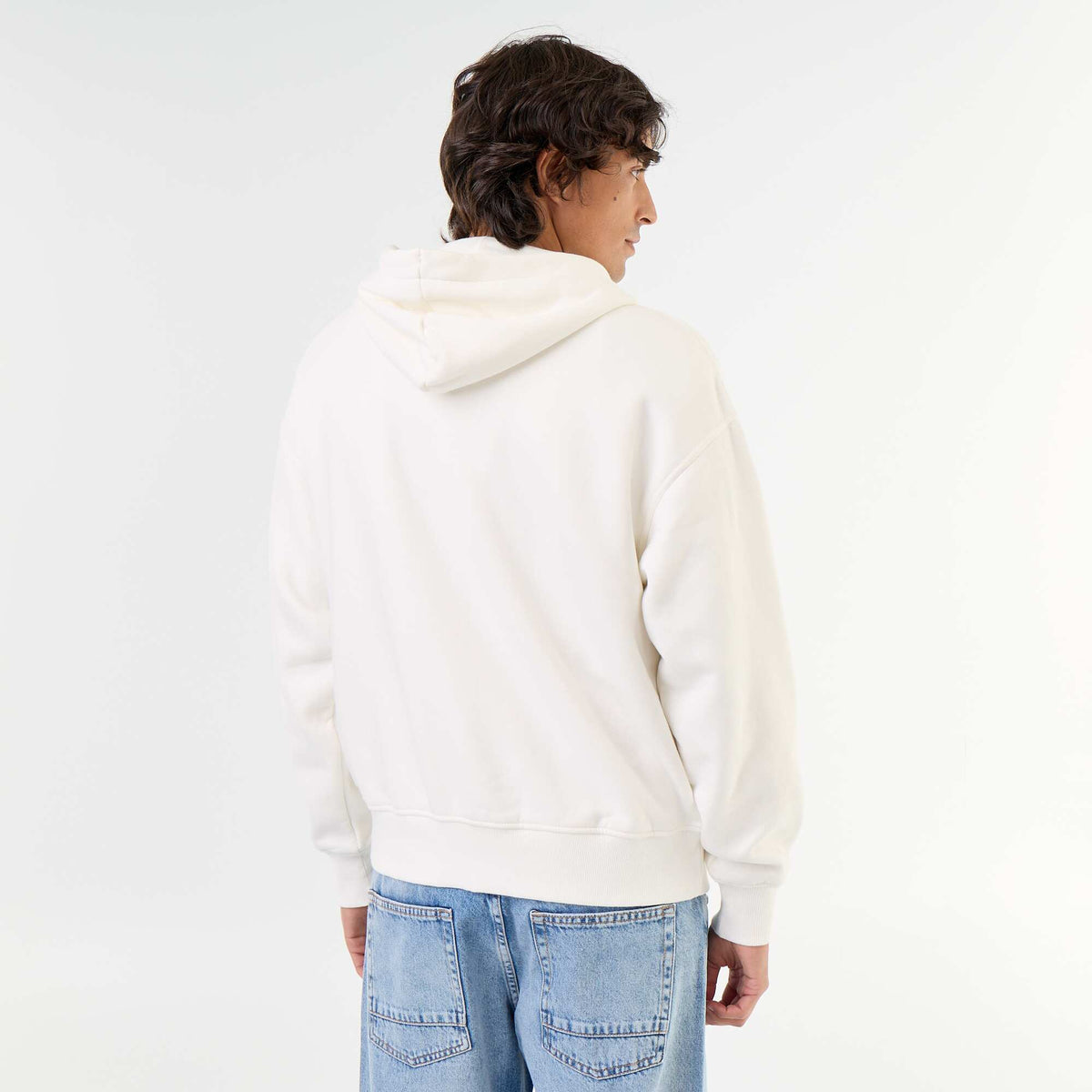 sweat à capuche zippée uni BLANC