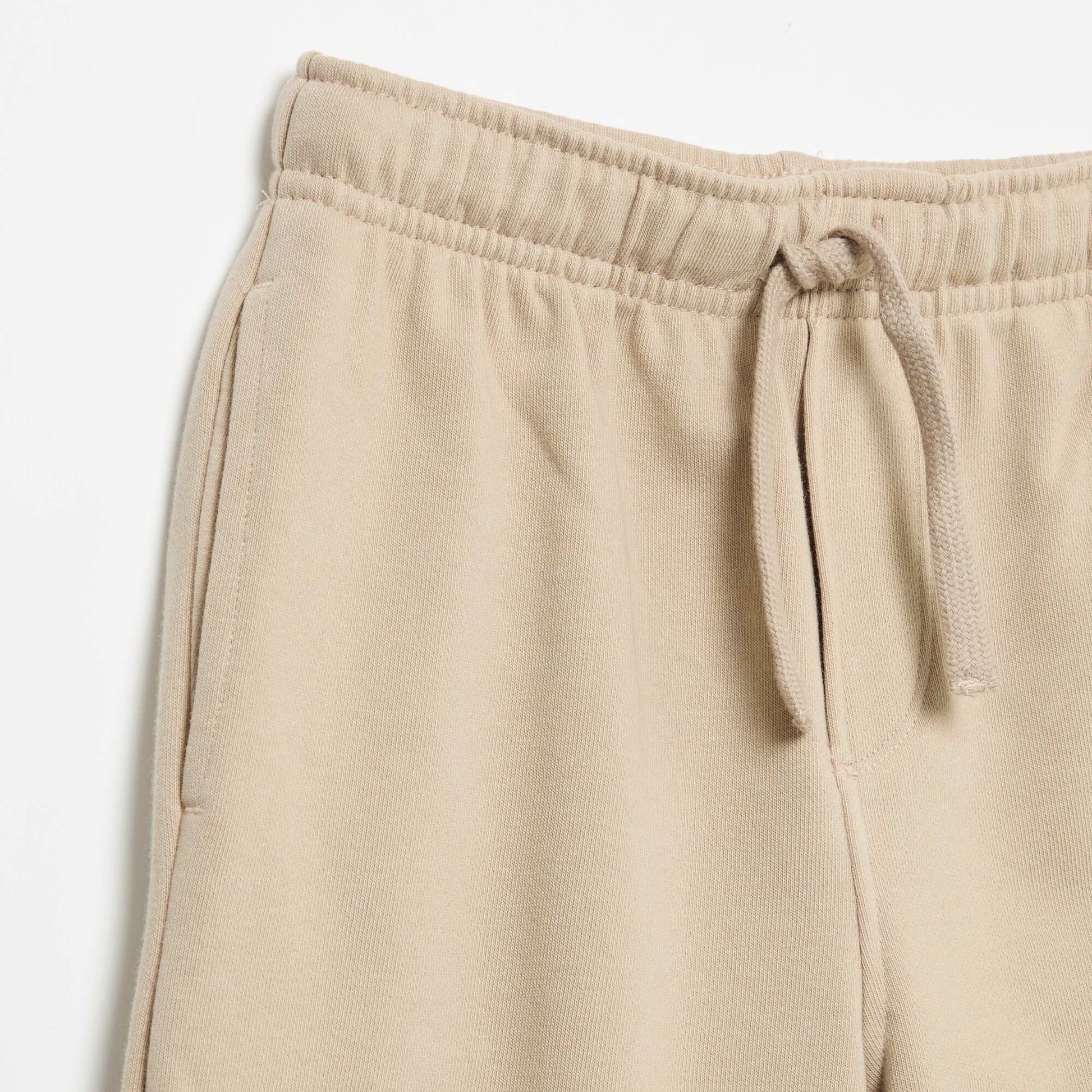 Pantalon de jogging uni en French Terry BEIGE