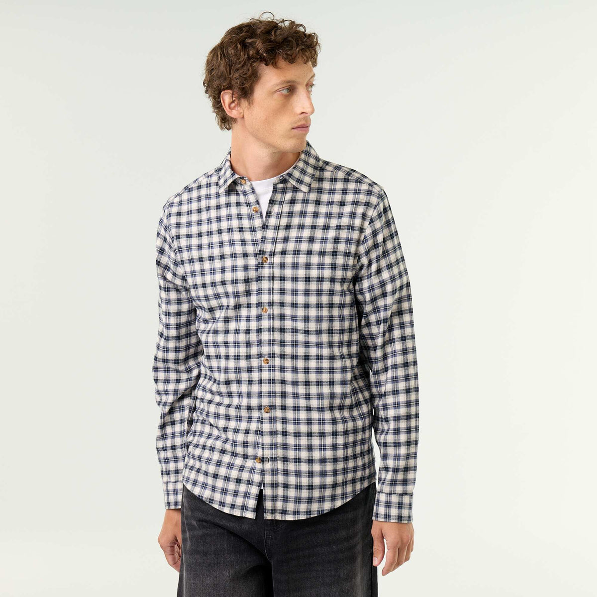 Chemise à carreaux BLEU