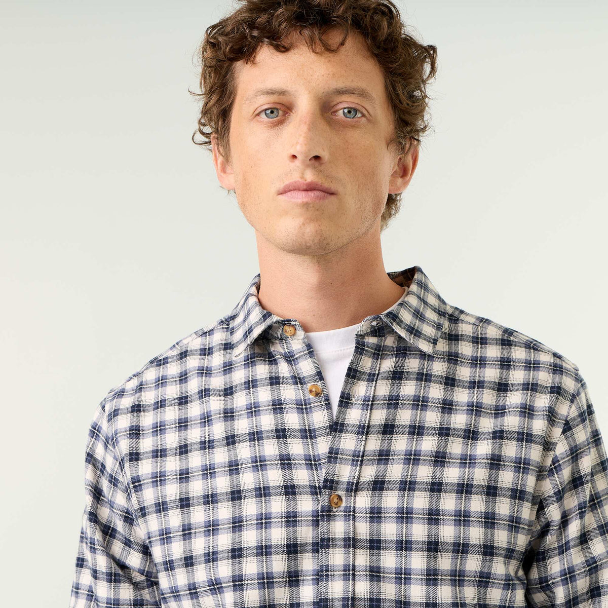 Chemise à carreaux BLEU