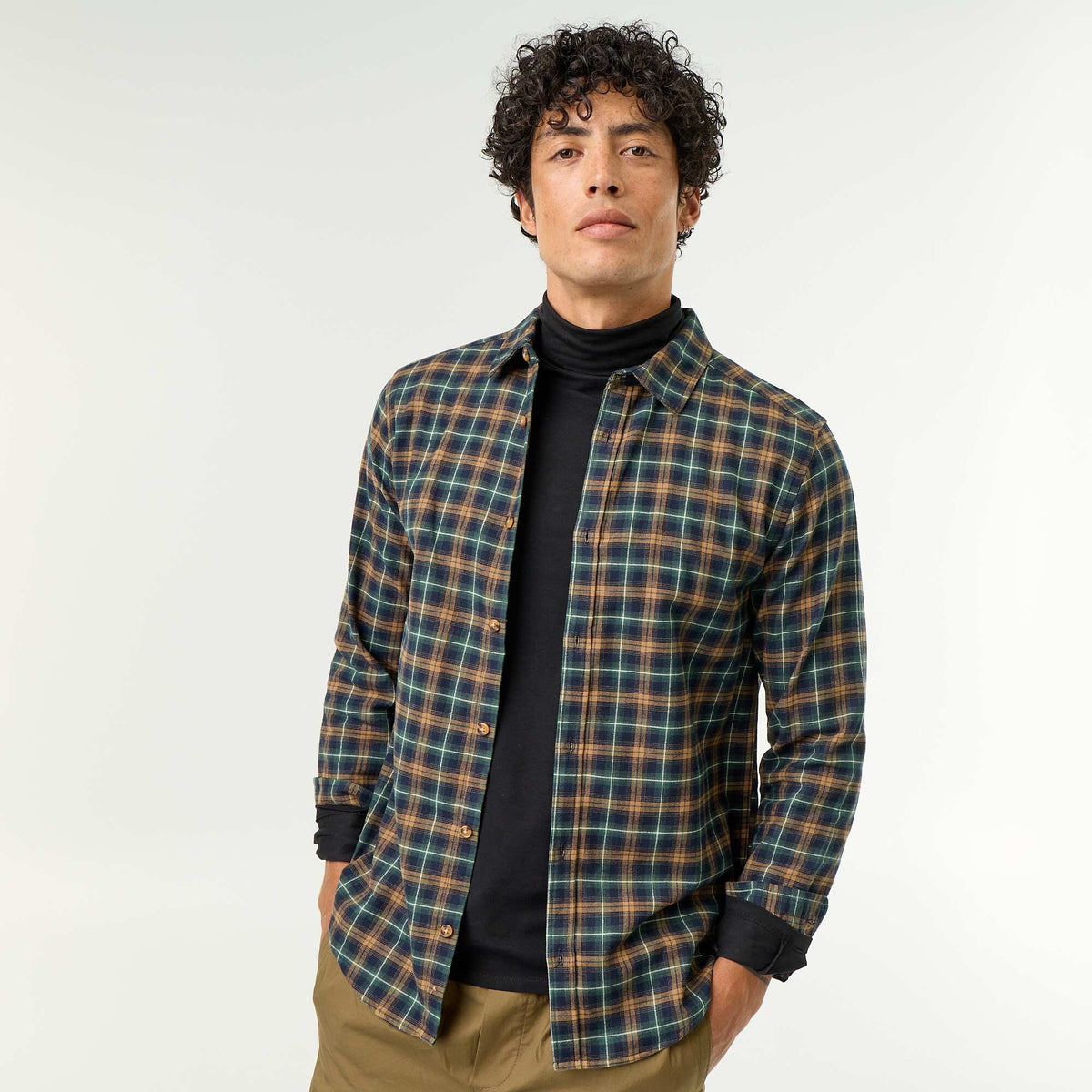 Chemise à carreaux VERT