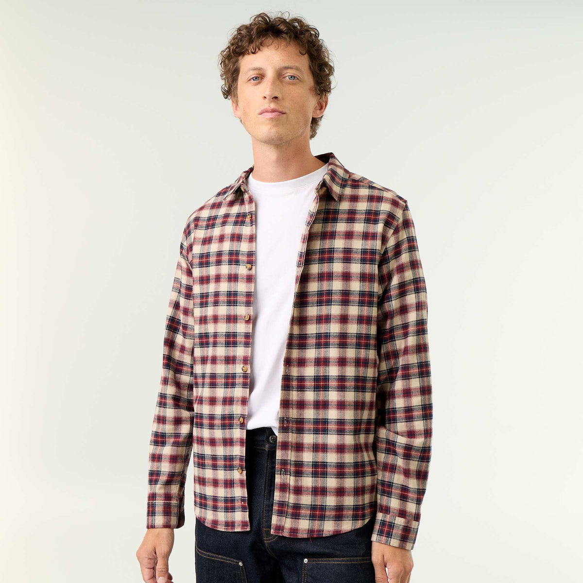 Chemise à carreaux MARRON