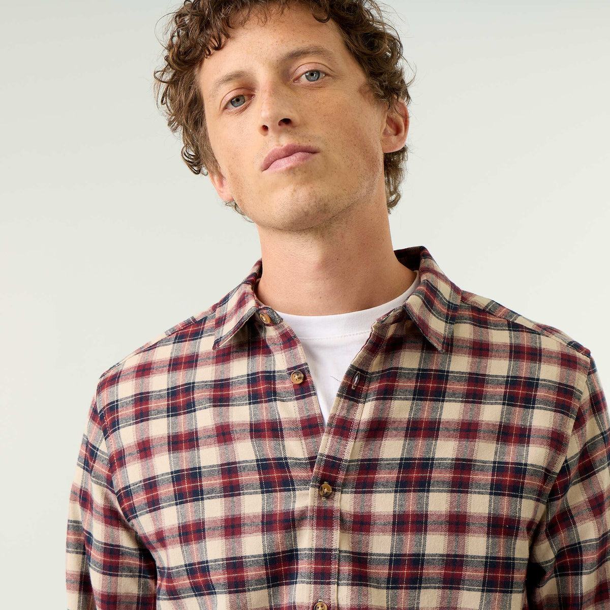 Chemise à carreaux MARRON