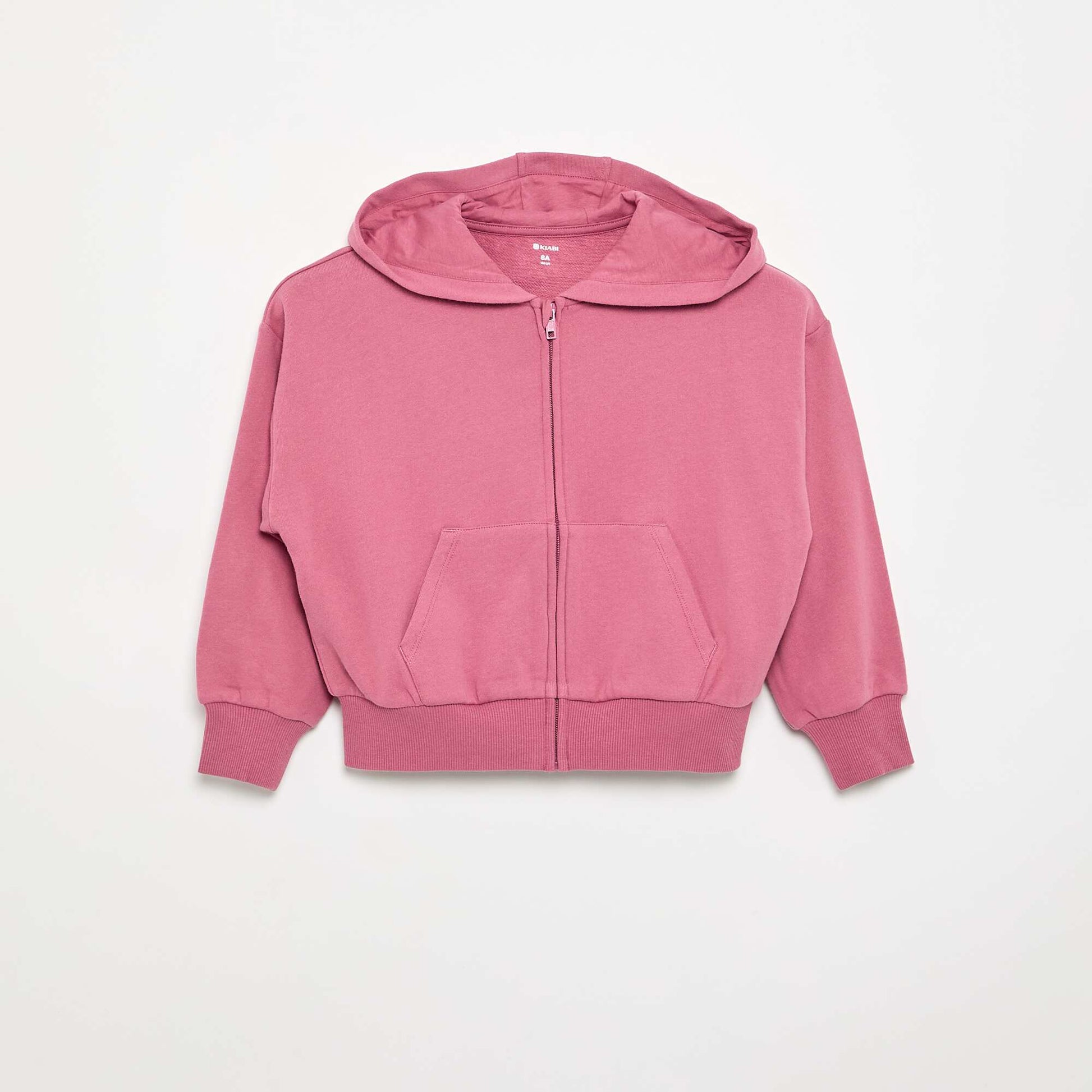 Sweat zippé à capuche ROSE