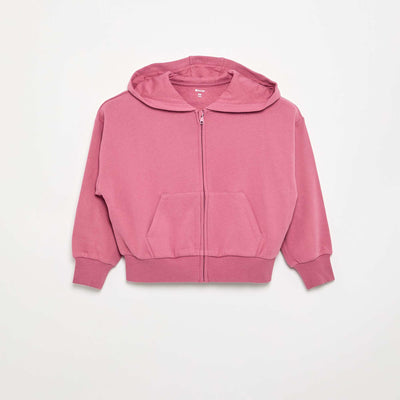 Sweat zippé à capuche ROSE