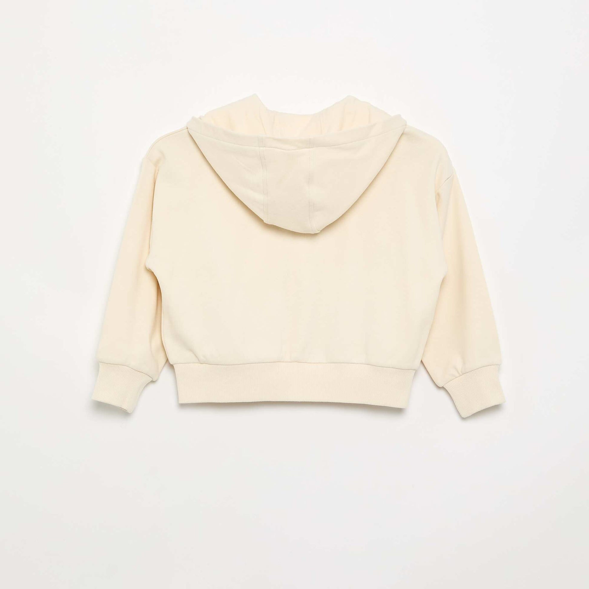 Sweat zippé à capuche BLANC