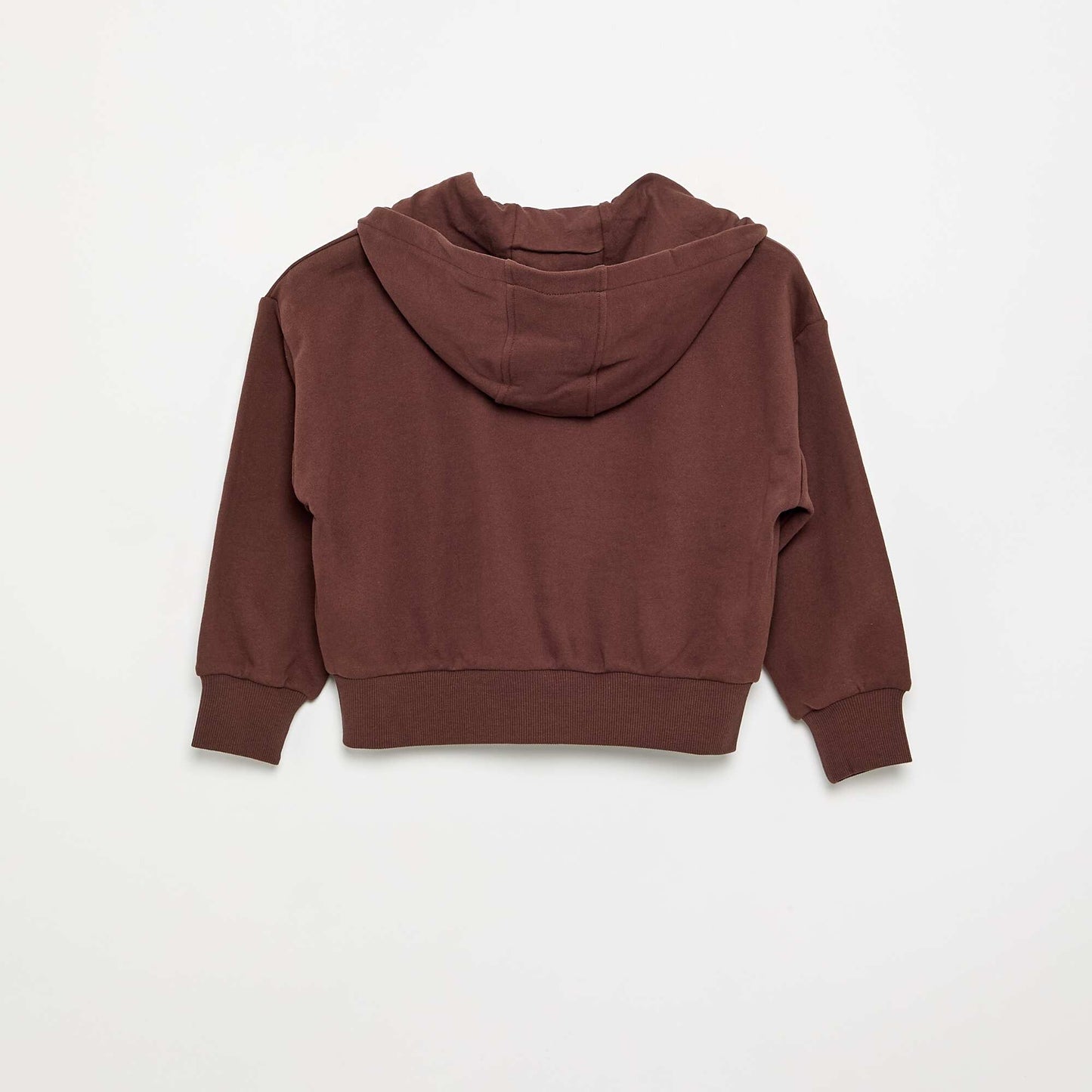 Sweat zippé à capuche MARRON