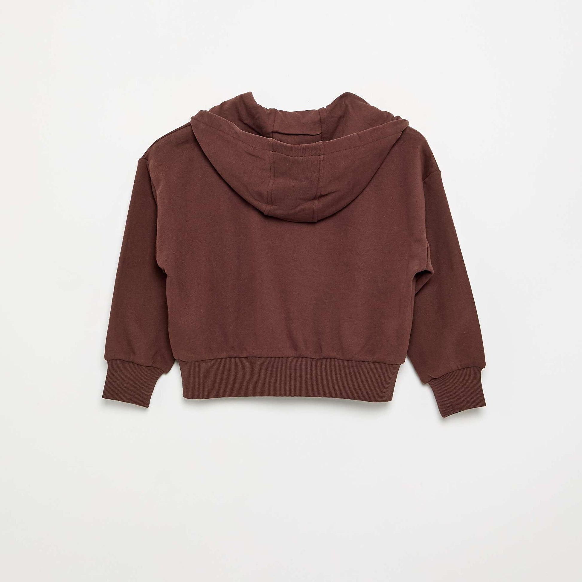 Sweat zippé à capuche MARRON