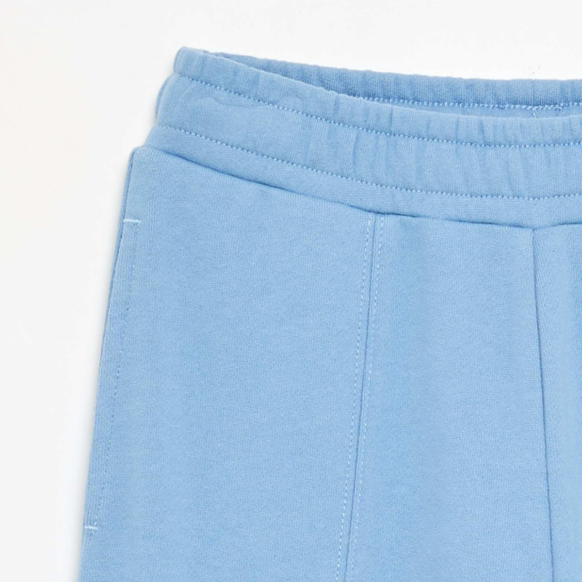 Pantalon wide leg uni BLEU