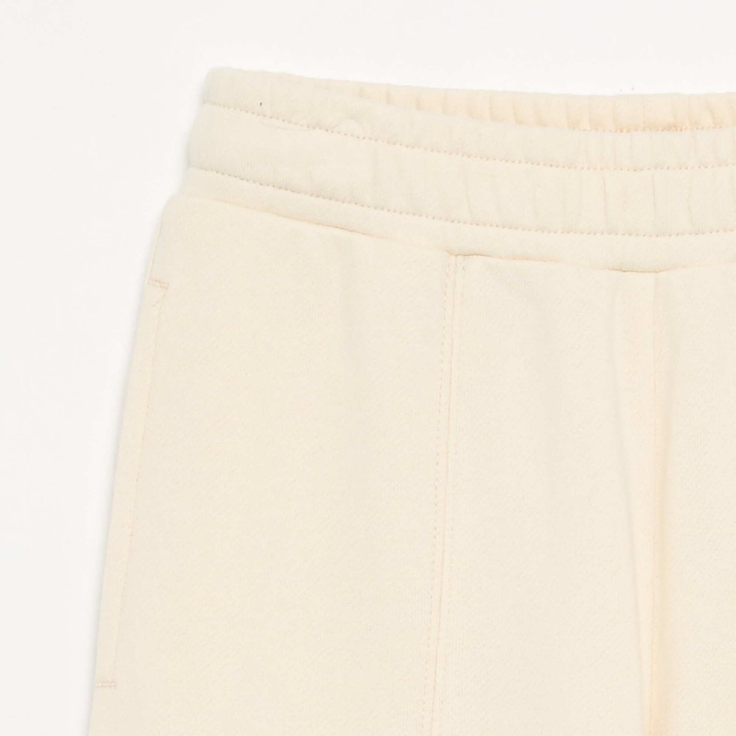 Pantalon wide leg uni ECRU