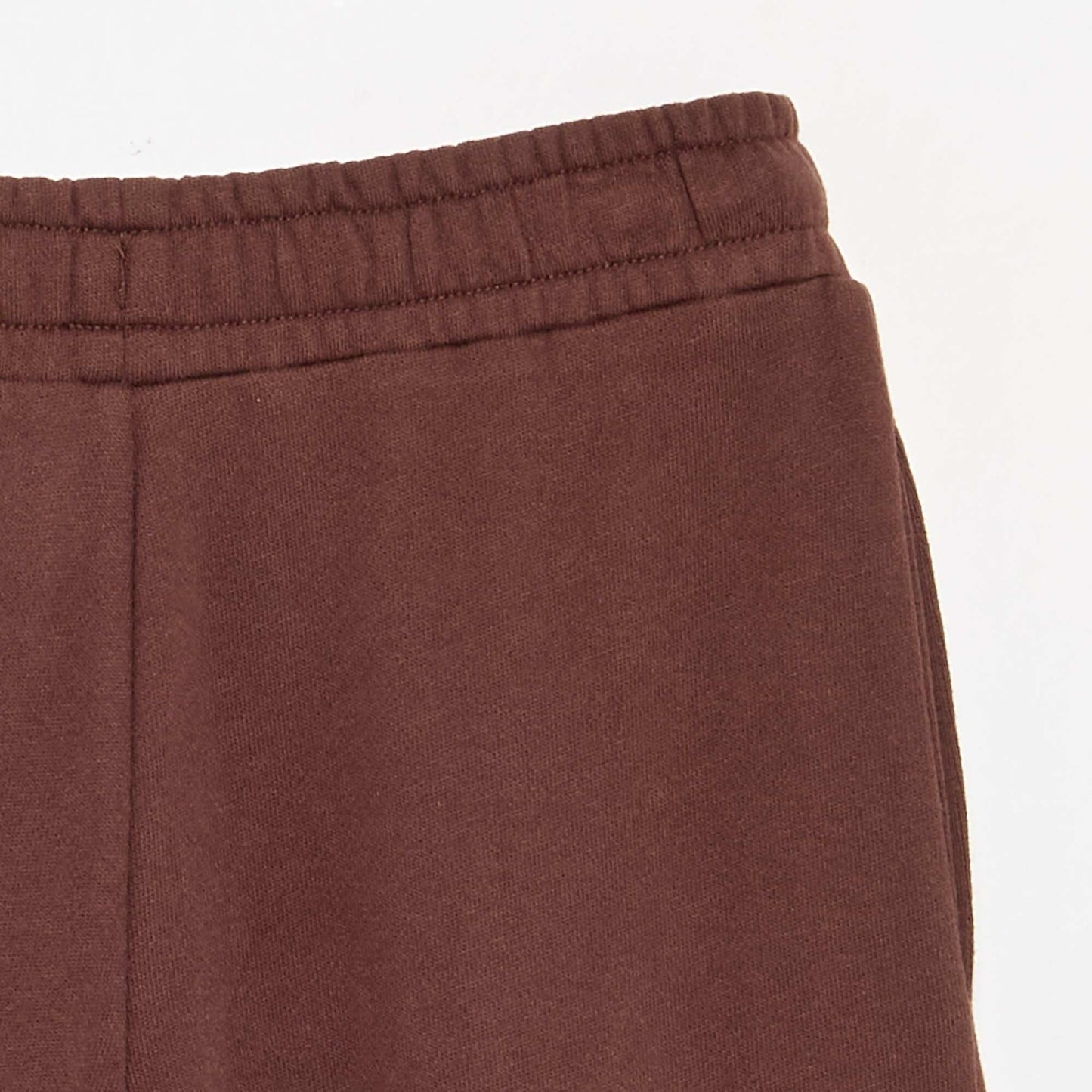 Pantalon wide leg uni MARRON