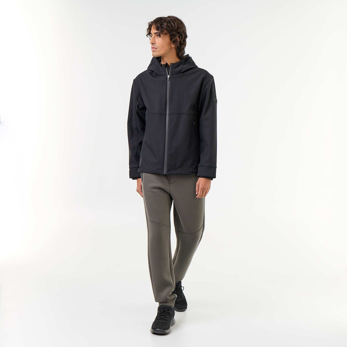 Blouson à capuche néoprène doublé micro-polaire NOIR