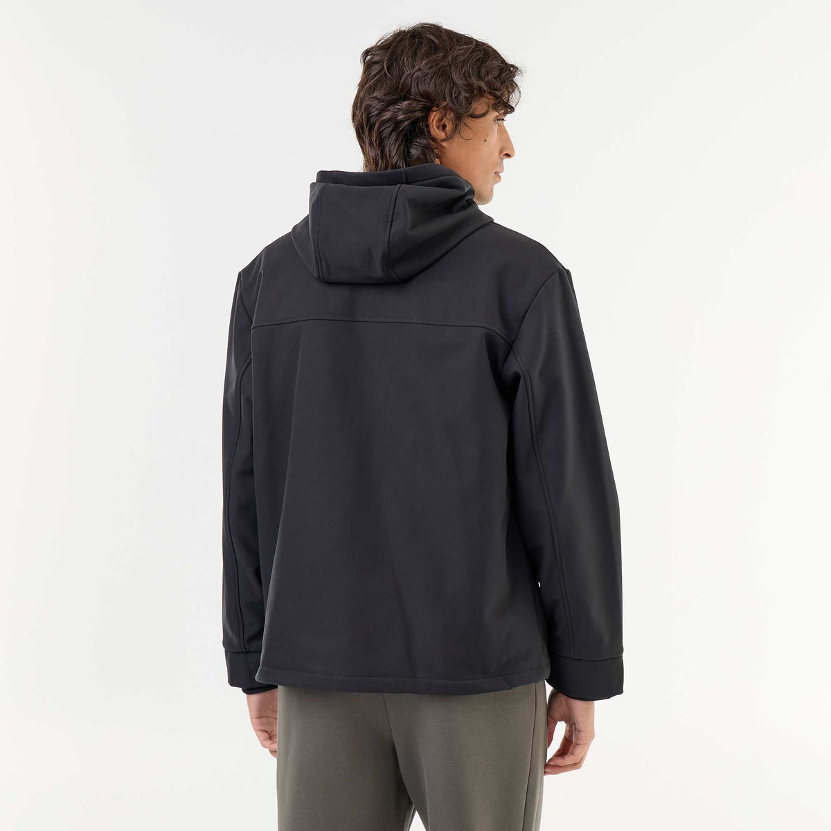 Blouson à capuche néoprène doublé micro-polaire NOIR