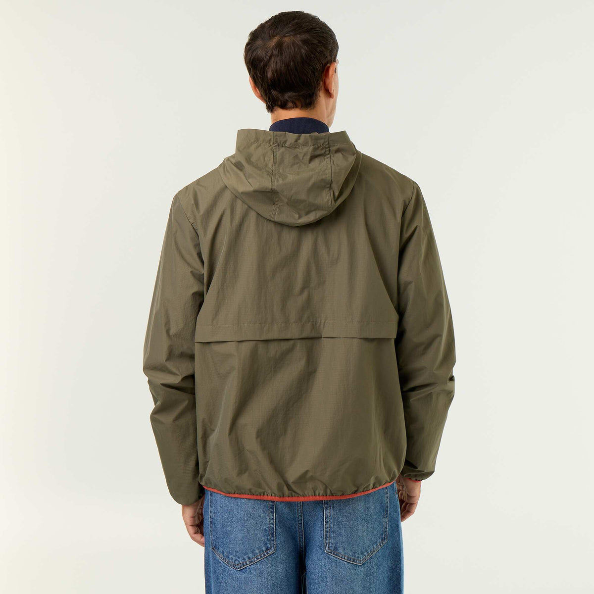 Blouson coupe-vent à capuche déperlant KAKI